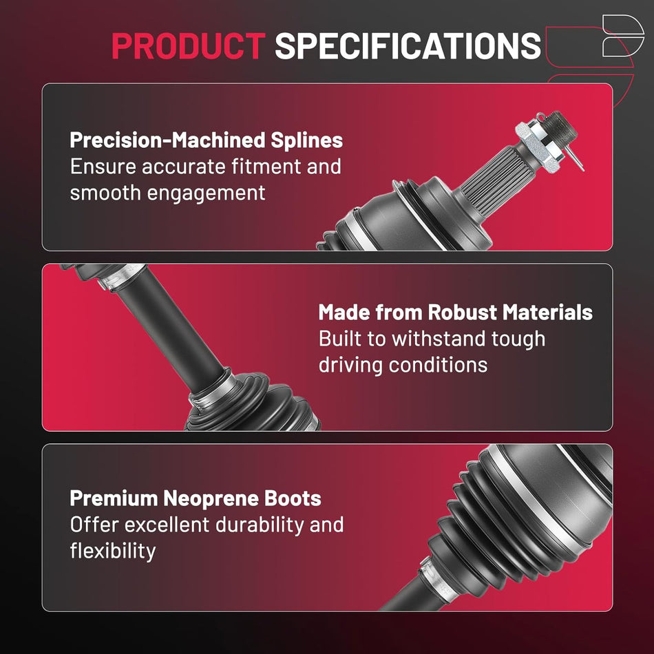 BDFHYK 2PCS NCV69170 CV Axle Shaft Assembly Front Left+Right Compatible with Lexus GX460; Compatible with Lexus GX470; Compatible with Toyota 4Runner FJ Cruiser Tacoma