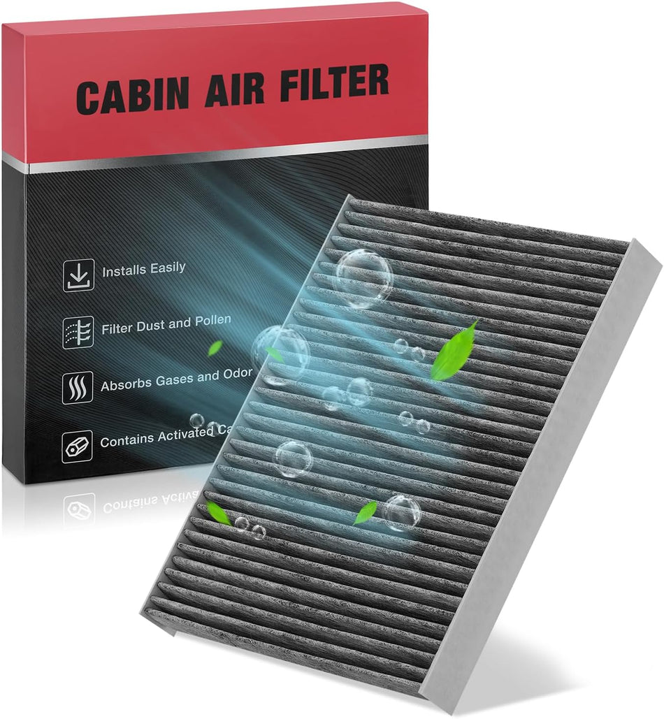 BDFHYK Cabin Air Filter with Activated Carbon Compatible with Kia Sorento 2011 2012 2013 2014 2015, Compatible with Hyundai Santa Fe 2009-2011, Replace# CF11664, 971331U000