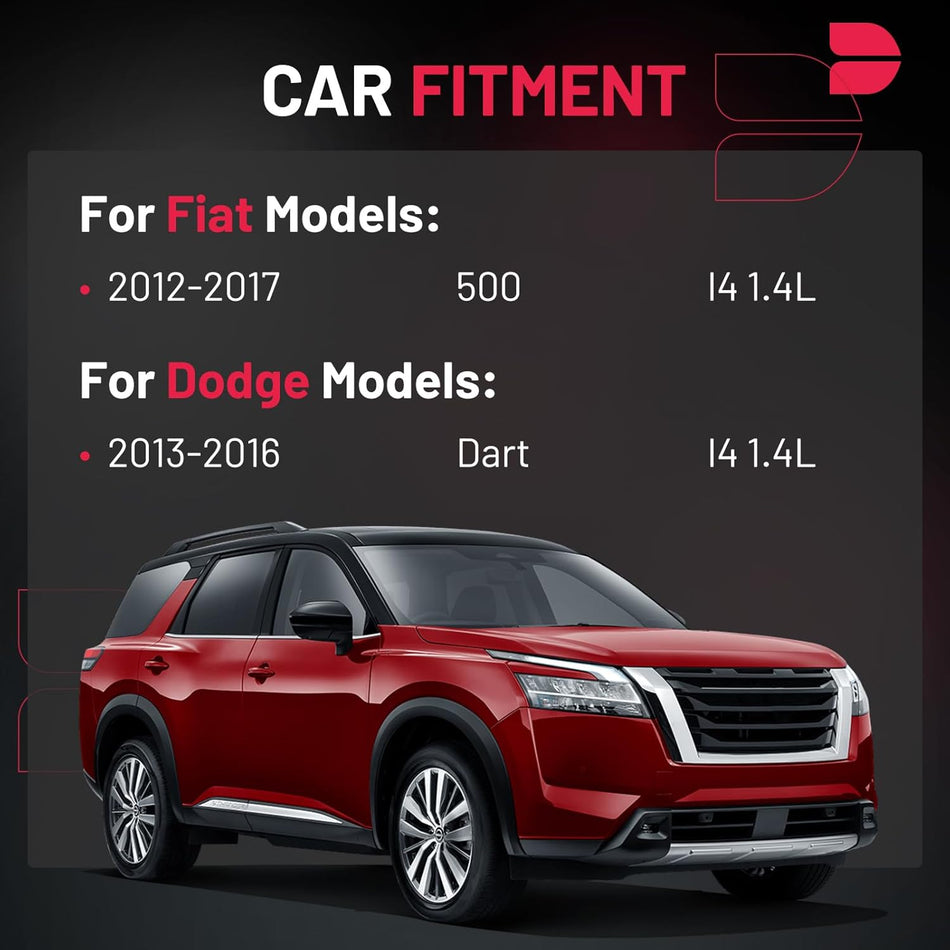 BDFHYK Ignition Coil Packs Compatible with Dodge 2013-2016 Dart, Compatible with Fiat 2012-2017 500 l4 1.4L Coil for UF673 C1828 68081914AA 68081914AB 68081914AC Set of 4