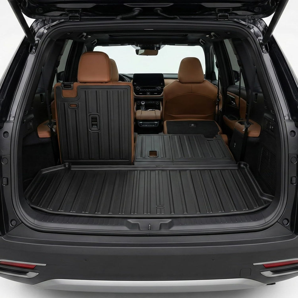 2024-2026 Toyota Grand Highlander Cargo Mat & Seat Back Protector, TPE Trunk Liner | BDFHYK
