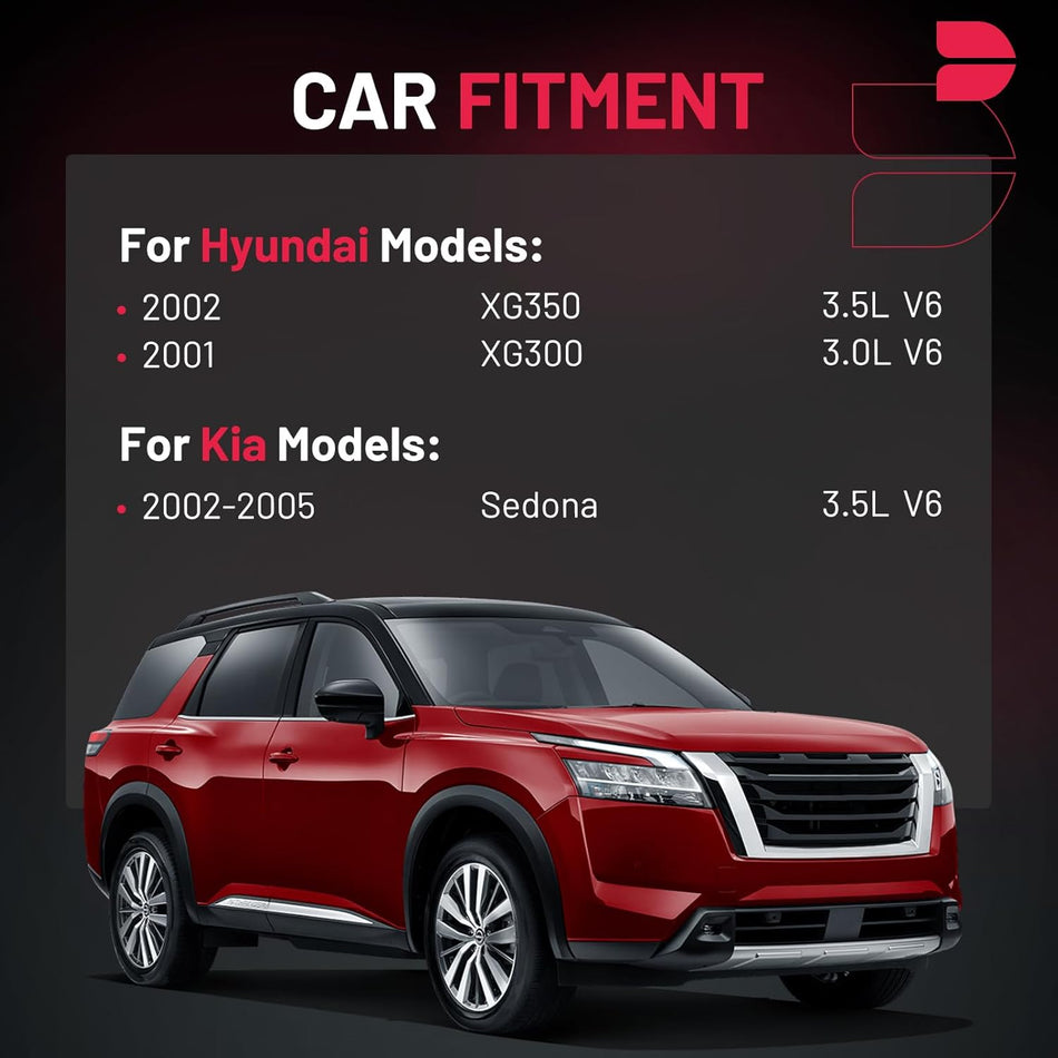 BDFHYK 3 Ignition Coil Pack UF432 and 6 Iridium Spark Plug 5464 Compatible with Kia 2002-2005 Sedona, Compatible with Hyundai 2002 XG350 2001 XG300 3.0L 3.5L V6 Coil for 5C1159 GN10305