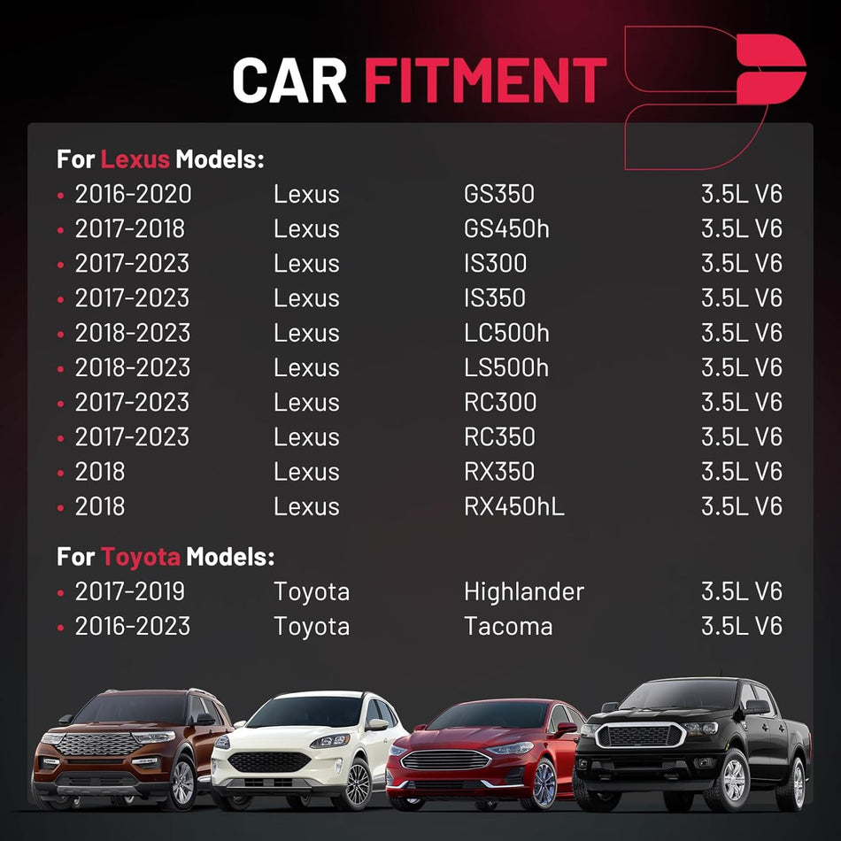 BDFHYK Ignition Coil Packs Compatible with Lexus GS350 GS450h IS300 IS350 LC500h LS500h RC300 RC350 RX350 RX450hL,Compatible with Toyota Highlander Tacoma,Coil for C961 C-961 UF-796 UF796 Set of 6