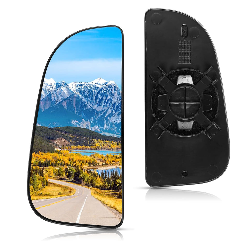 BDFHYK Mirror Glass Compatible with Dodge 2010-2018 Ram 1500 2500 3500 4500 5500 Towing Mirrors Ram Driver Side Lower Convex Mirror Glass with Rear Mounting Bracket (Lower Left Side)