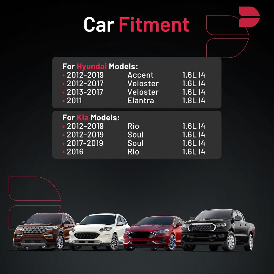 BDFHYK 92873 Iridium Spark Plugs Compatible with Hyundai 2012-2019 Accent,2011 Elantra, 2012-2017 Veloster,Compatible with Kia 2012-2019 Rio, 2012-2019 Soul Replacement for LZKR6AIX Set of 8