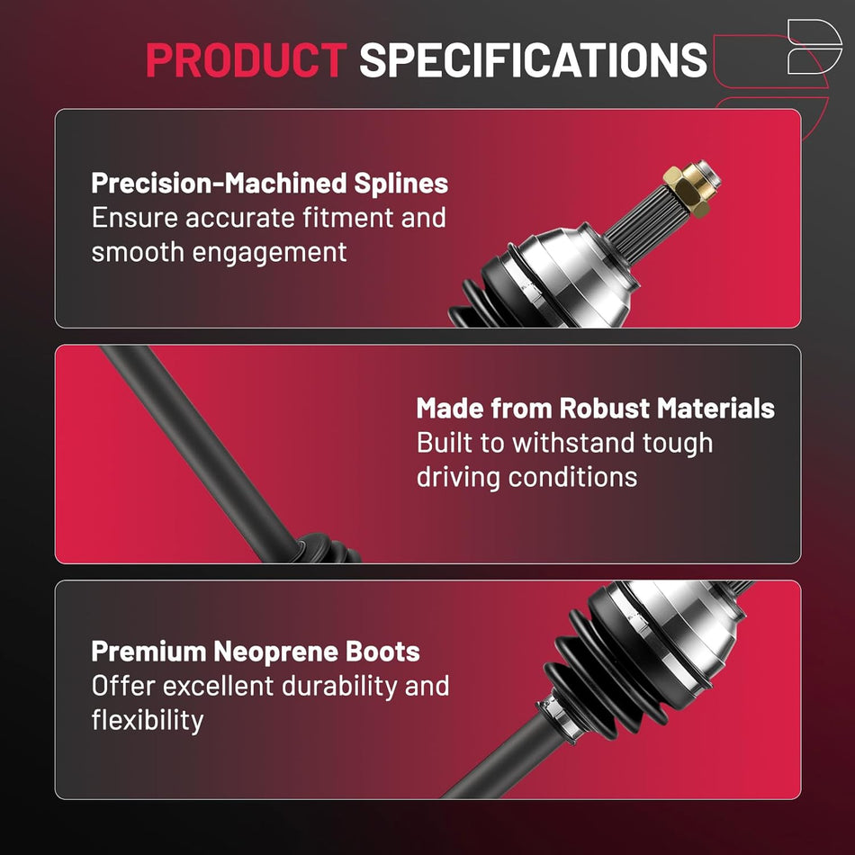 BDFHYK NCV66012 CV Axle Shaft Assembly Front Left/Right Compatible with Compatible with Subaru Forester 2014-2018