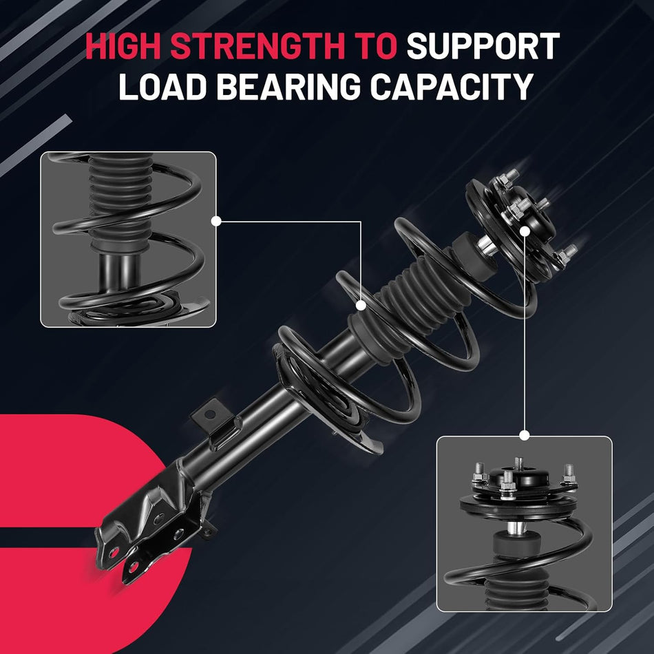 BDFHYK 2PCS Front and 2PCS Rear Shock Absorbers kit Compatible with Dodge 2007-2012 Caliber 2.0L l4, 2007-2009 Caliber 1.8L l4 Replacement Struts Shocks Assembly for 172367 172368 172401