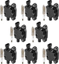 BDFHYK 8 Ignition Coil UF742 and 8 Iridium Spark Plug ILTR5B11 for Chevrolet Suburban, Camaro, Corvette 2015-2018