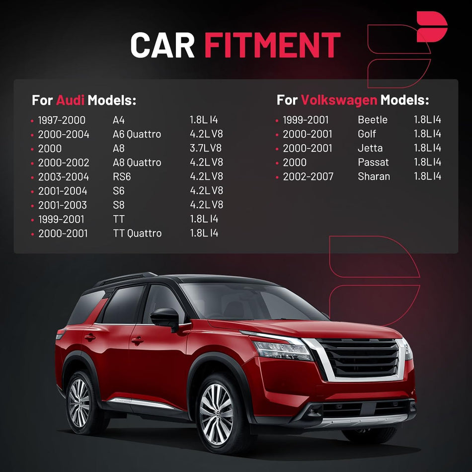 BDFHYK Ignition Coil Packs Compatible with VW Beetle Golf Jetta Passat Sharan, Compatible with Audi A4 A6 A8 TT Quattro RS6 S6 S8 1.8L 3.7L 4.2L L4 V8,Coil for 06B905115B UF274 5C1036 C1318 Set of 4