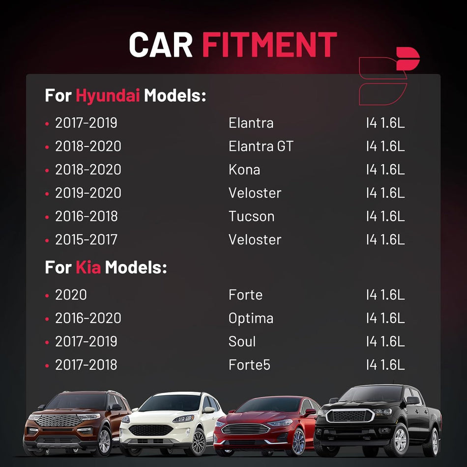 BDFHYK 4 Ignition Coil Pack UF817 and 4 Iridium Spark Plug 97080 Compatible with Hyundai Kona Tucson Veloster Elantra GT, Compatible with Kia Forte Forte5 Optima Soul l4 1.6L
