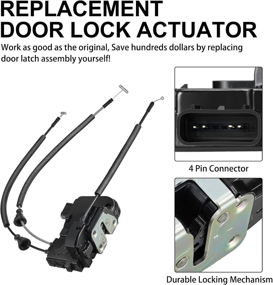 SYERAL Power Door Lock Actuator Assembly 81410-3S000 Rear Left Driver Side Door Latch Compatible with Hyundai 2011-2015 Sonata