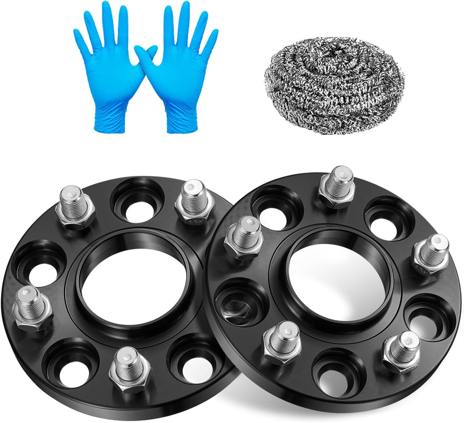 BDFHYK 5x114.3mm Wheel Spacers 15mm 5x4.5 Hubcentric Wheel Spacer Compatible with Tesla Model 3 2017-2024, Model Y 2020-2024, Forged 5 Lug Wheel Adapters M14x1.5 & 64.1mm Hub Bore, Set of 2