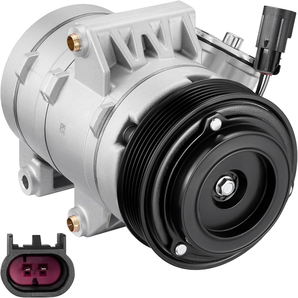 BDFHYK 6512757 Air Conditioning A/C Compressor with Clutch Compatible with Ford Fusion 2.3L 2.5L 3.0L 2006-2012, Compatible with Mercury Milan L4 2.3L 2.5L 3.0L 2006-2011