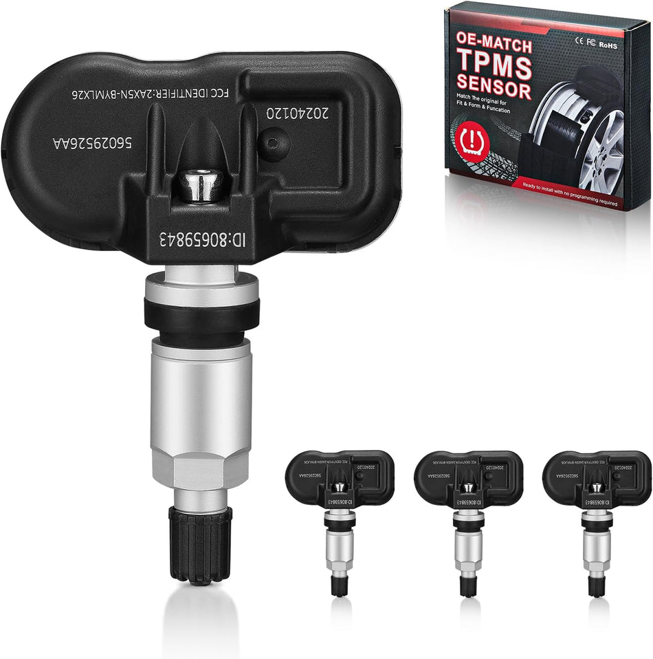 BDFHYK TPMS Sensor 315Mhz Tire Pressure Monitoring System Sensor Compatible with Chrysler Jeep Dodge Mitsubishi, Wrangler Liberty Grand Cherokee Charger 200 300 2005-2014 68001696AB, 56029465AB