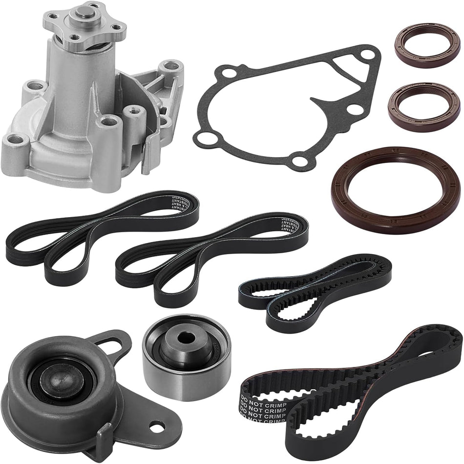 BDFHYK TCK282 Engine Timing Belt Kit with Water Pump Compatible with Hyundai 1996-2011 Accent Compatible with Kia 2006-2011 Rio, Rio5 1.5L 1.6L L4 DOHC