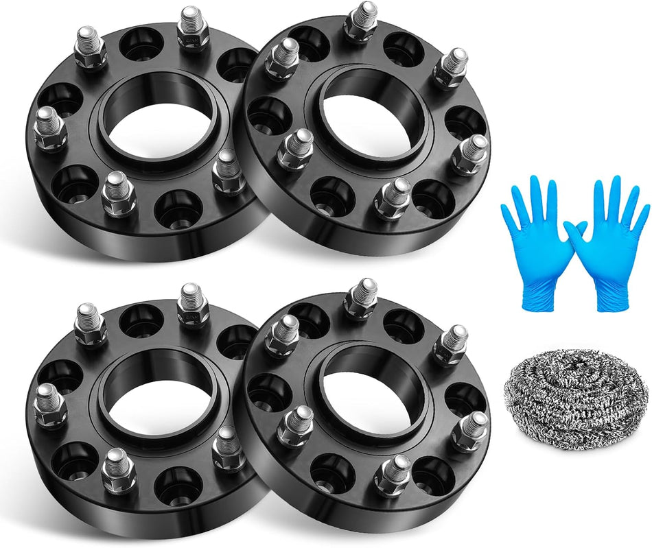 BDFHYK Wheel Spacers Compatible with Chevy Silverado Sierra 1500 Avalanche 1500 Tahoe Yukon, 6 Lug Wheel Adapters M14x1.5 & 78.1mm Hub Bore, Thickness 1" Hubcentric Wheel Spacer 6x5.5 (6x139.7mm)