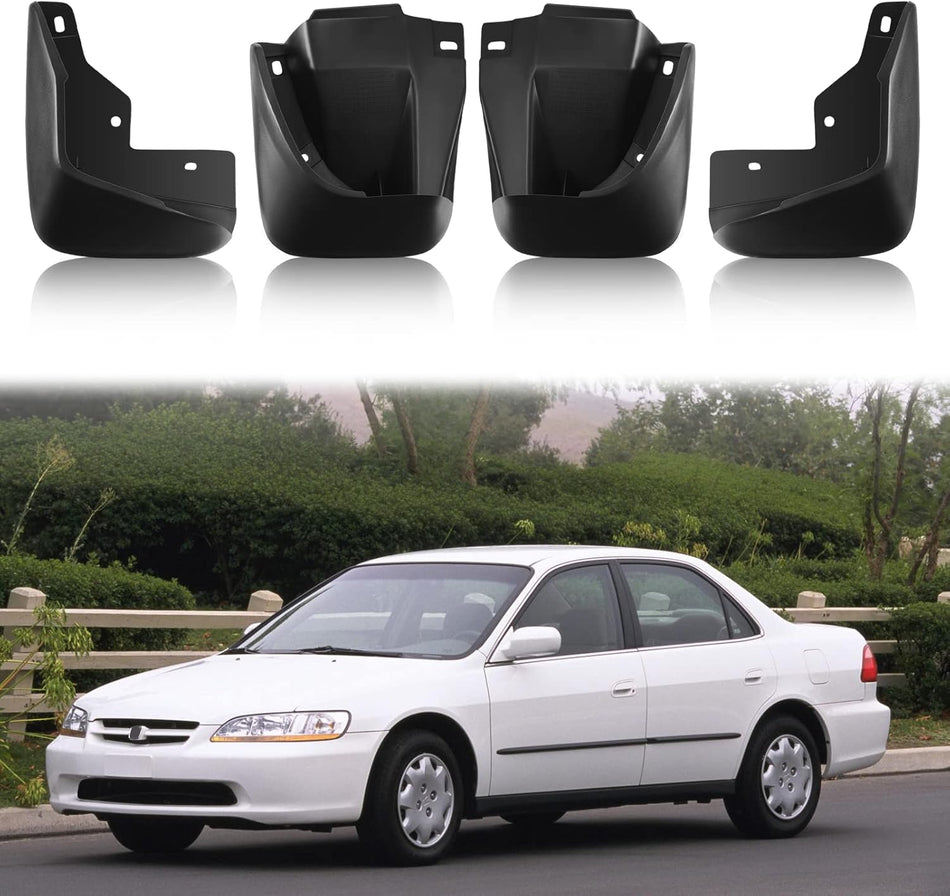 BDFHYK Mud Flaps Splash Guards 4PCS Front & Rear Side Mud Guards Compatible with Honda Accord 1998-2002 (Sedan Model Only) Without OEM Fender Flares