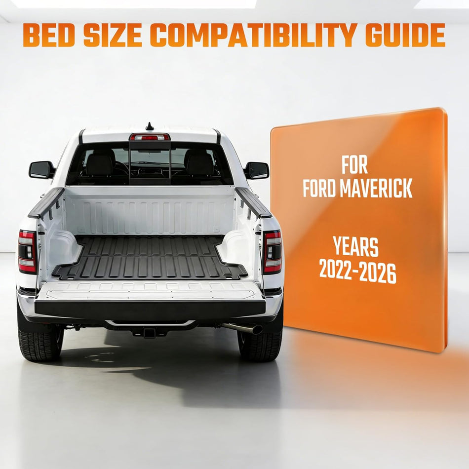 Custom-fit 2022-2025 Ford Maverick gas model cargo liner for pickup bed