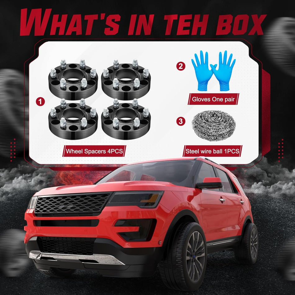 6x139.7 Hubcentric Wheel Spacers 1.5 Inch for Ram 1500 2019-2024, M14x1.5 Studs, 77.8mm Hub Bore, Set of 4