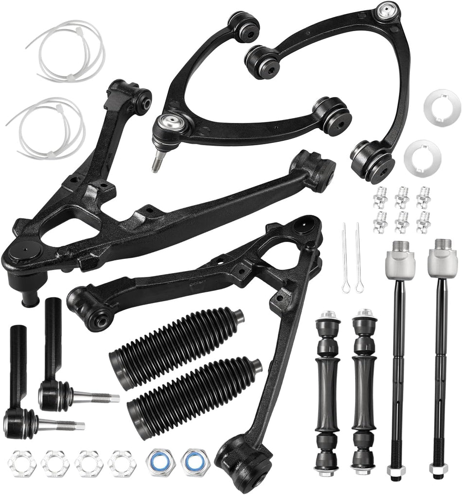 BDFHYK 12PCS Front Suspension Kit Control Arms w/Ball Joint Compatible with Cadillac Escalade ESV,Compatible with Chevy Avalanche Silverado Suburban 1500 Tahoe,Compatible with GMC Yukon Sierra 1500