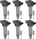 BDFHYK Ignition Coil UF495 +Iridium Spark Plug 6176 For 2005-2015 Toyota Tacoma, 2007-2009 FJ Cruiser, V6 4.0L, Sets of 6