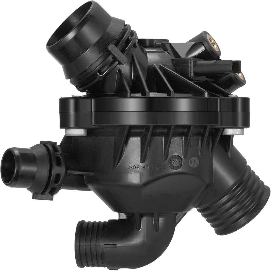 BDFHYK 902-5155 Engine Coolant Thermostat Housing Assembly Compatible with BMW 11-13 135i, 2013 135is, 11-13 335i, 09-13 335i xDrive, 13-15 X1, 11-13 X5, 11-14 X6 3.0L L6 Replace 11537601158