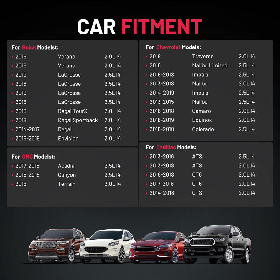 BDFHYK Ignition Coils Pack Compatible with Buick Envision LaCrosse Regal Verano Cadillac ATS CT6 CTS Chevrolet Impala Camaro Colorado Malibu Limited GMC Acadia l4 2.0L 2.5L Coil for UF680 Set of 4