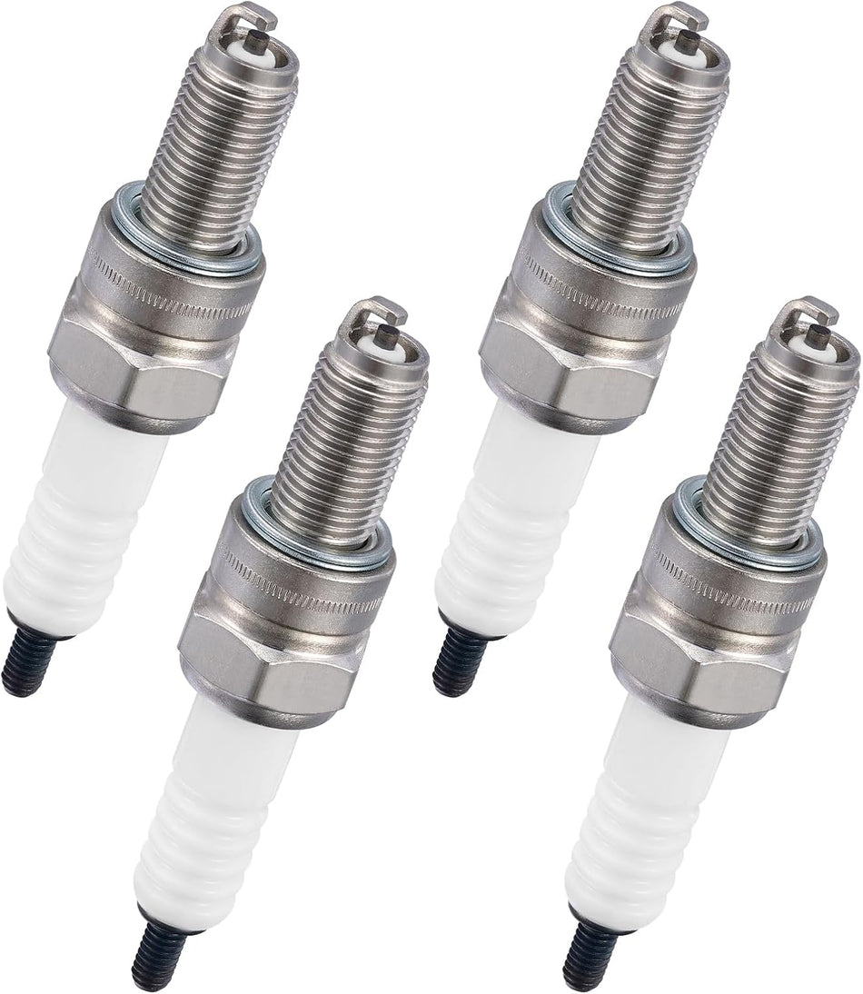BDFHYK CR9E Spark Plugs Compatible with Aprilia Compatible with Ducati for Kawasaki for Suzuki Universal Motorcycle Spark Plugs Replacement for 6263 Set of 4