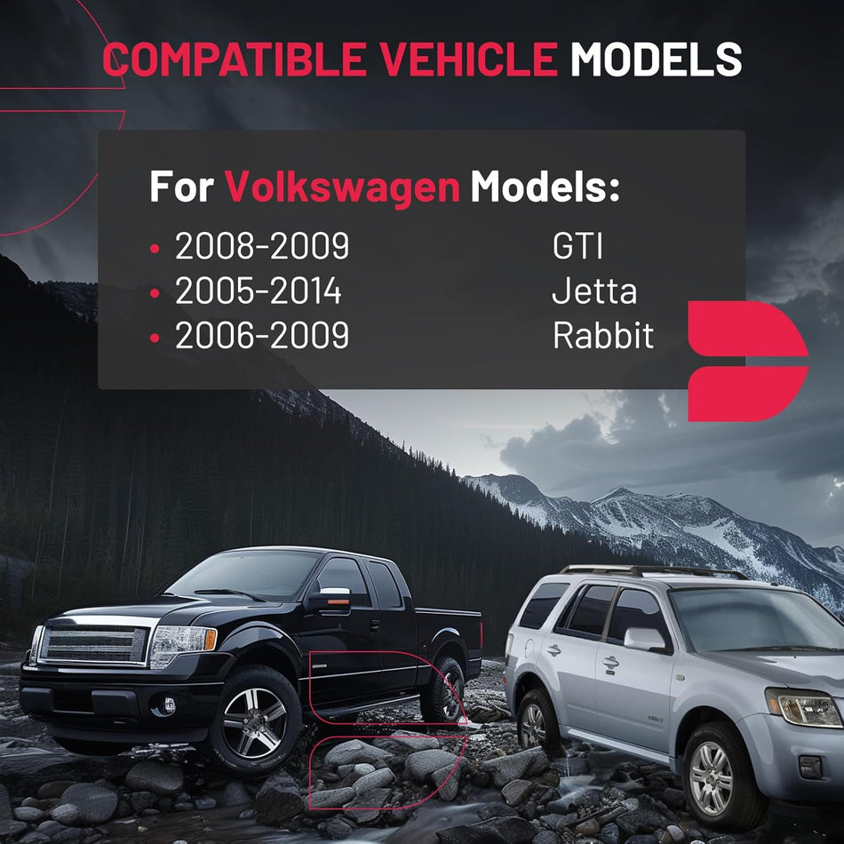 SYERAL Rear Right Driver Side Door Lock Latch Actuator Compatible with VW GTI 2008-2009, Jetta 2005-2014, Rabbit 2006-2009 Replaces 3B4-839-016-AP, 3B4-839-016-AF, 3B4839016AP, 3B4839016AF, V10850018