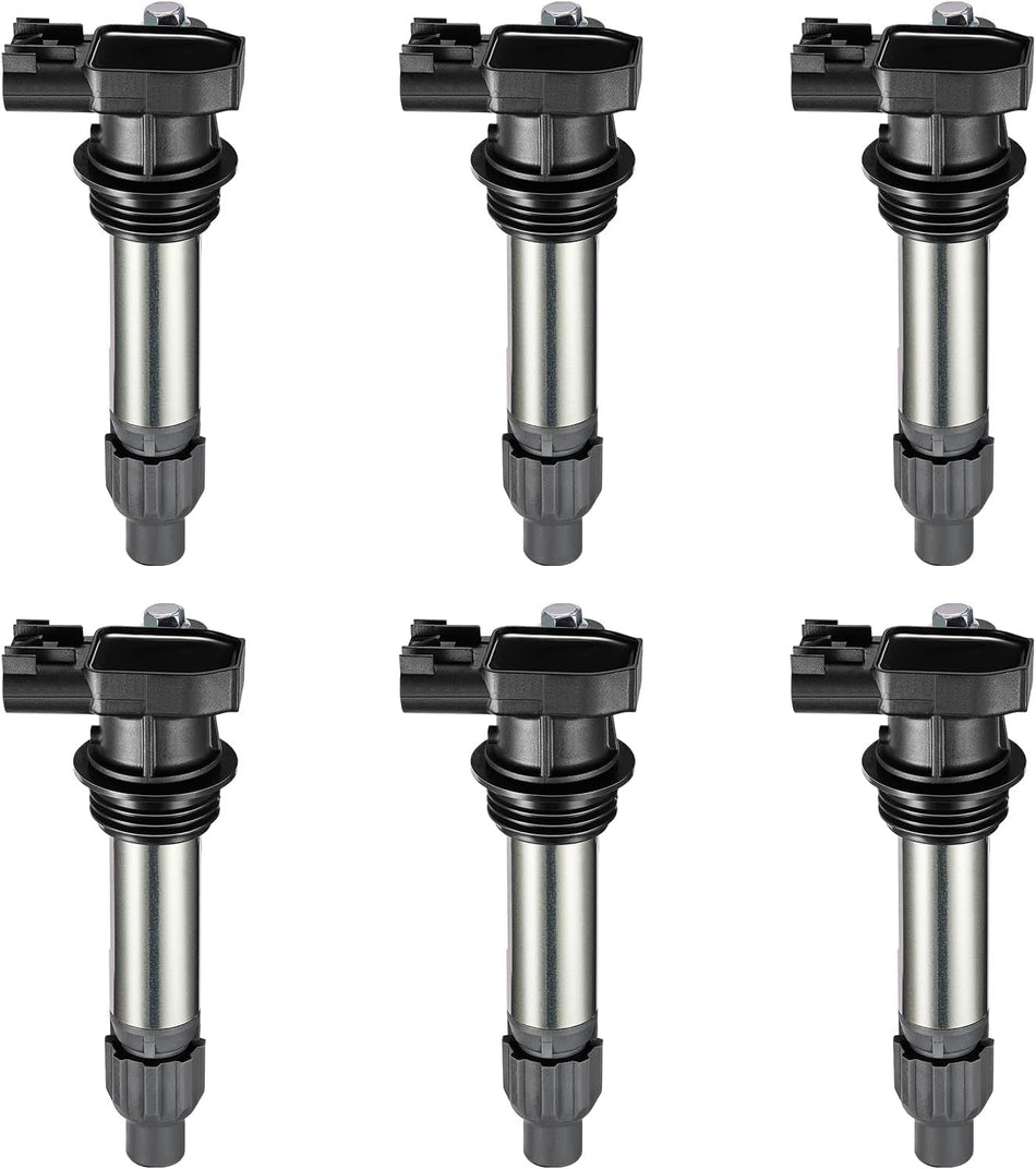 BDFHYK Ignition Coil Pack UF569 Set of 6 Compatible with Buick Allure Cadillac ATS CTS XTS Chevy Impala GMC Acadia Pontiac G6 Saab 9-4X Saturn Outlook Replacement for C1555 D515C GN10494