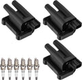 BDFHYK 3 Ignition Coil UF196 and 6 Iridium Spark Plug 4642 for Mitsubishi Montero 1997-2002, Montero Sport 1997-2004;3.0L 3.5L V6