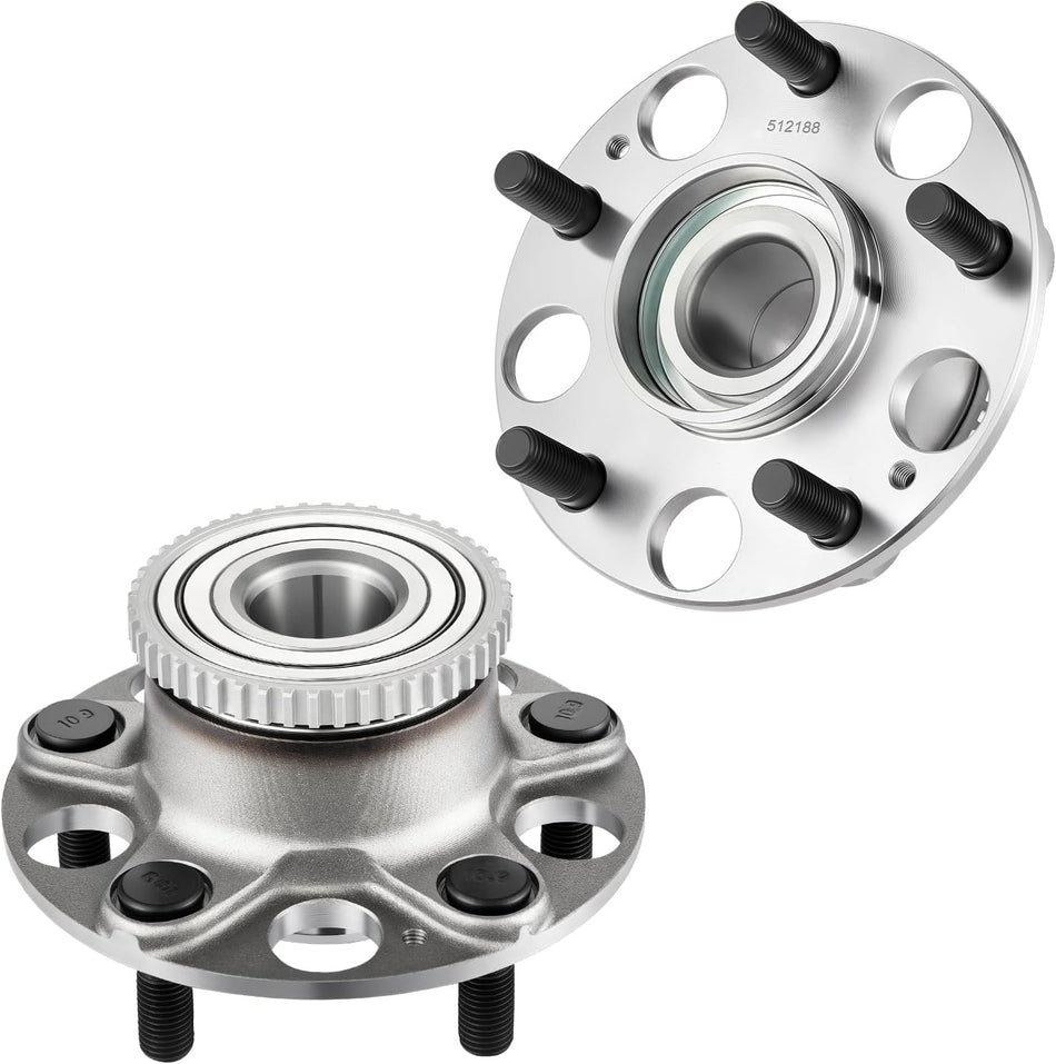 BDFHYK 512188 2PCS Rear Wheel Bearing and Hub Assembly 5 Lugs Compatible with Acura TL 2004-2008, Compatible with Honda Accord 2006-2007