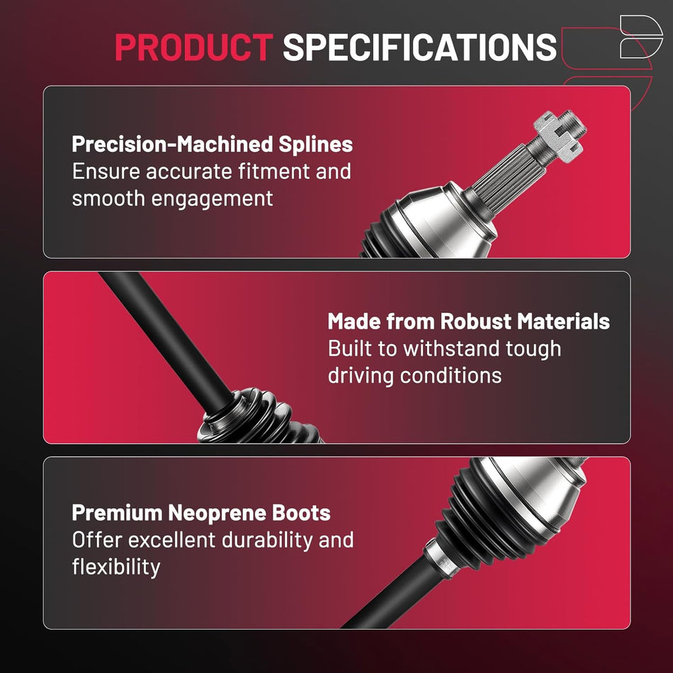 BDFHYK NCV53000 CV Axle Shaft Assembly Front Left Compatible with Compatible with Nissan Rogue 2008-2013; Compatible with Nissan Rogue Select 2014-2015