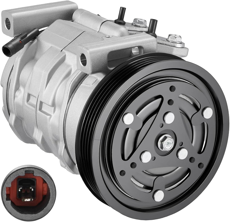 BDFHYK 78385 Air Conditioning A/C Compressor with Clutch Compatible with Chevrolet Tracker L4 2.0L 1999-2003, Compatible with Suzuki Vitara L4 2.0L 1999-2003, Vitara L4 1.6L 1999-2001