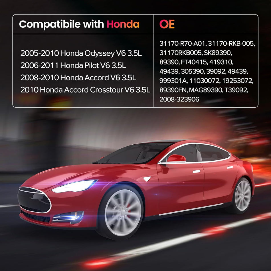 BDFHYK Belt Tensioner Assembly with Pulley is compatible with 2006-2011 Honda Pilot, Accord and Crosstour, Odyssey V6 3.5L. Replaces 49439, 305390, 39092, 999301A, 11030072, 89390FN.