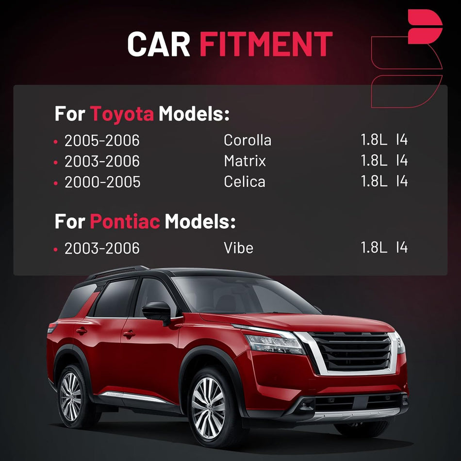 BDFHYK 4 Ignition Coil Pack UF314 and 4 Iridium Spark Plug 7090 Compatible with Toyota 05-06 Corolla, 03-06 Matrix, 00-05 Celica,Compatible with Pontiac 03-06 Vibe 1.8L L4 Coil for 5C1295 GN10333