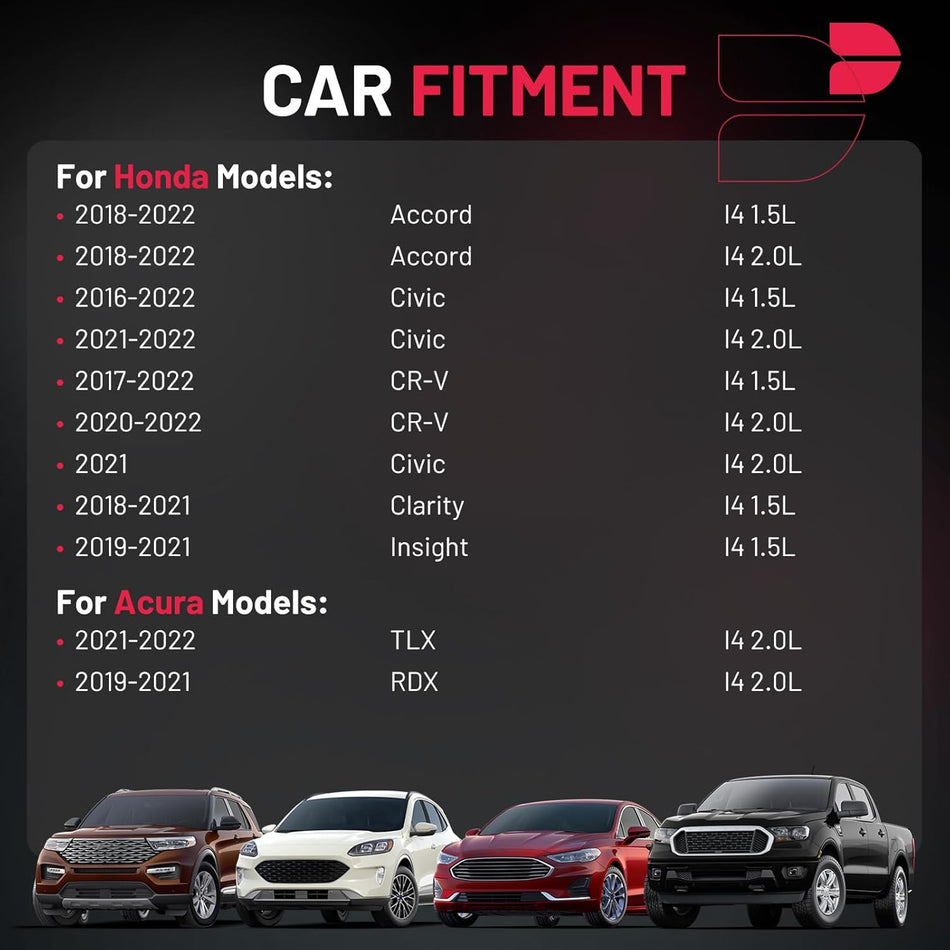 BDFHYK Ignition Coil Packs Compatible with Acura 21-22 TLX RDX, Compatible with Honda 18-22 Accord, 16-22 Civic, 17-22 CR-V, 18-21 Clarity, 19-21 Insight l4 1.5L 2.0L Coil for UF781 CM11-124A Set of 4