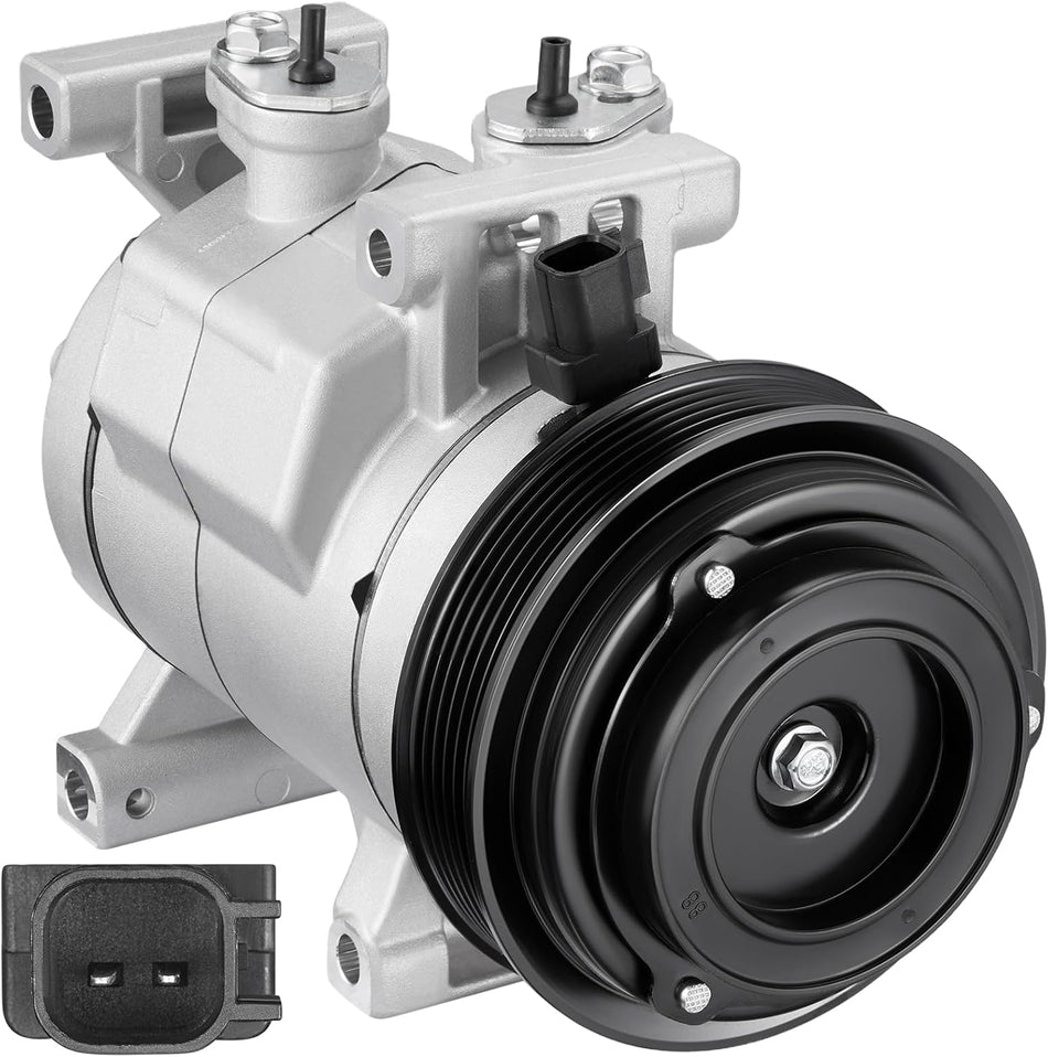 BDFHYK 198305 Air Conditioning A/C Compressor with Clutch Compatible with Jeep Wrangler JK 2018, Wrangler 2012-2017, V6 3.6L, Compatible with Ram 1500 V6 3.6L 2013