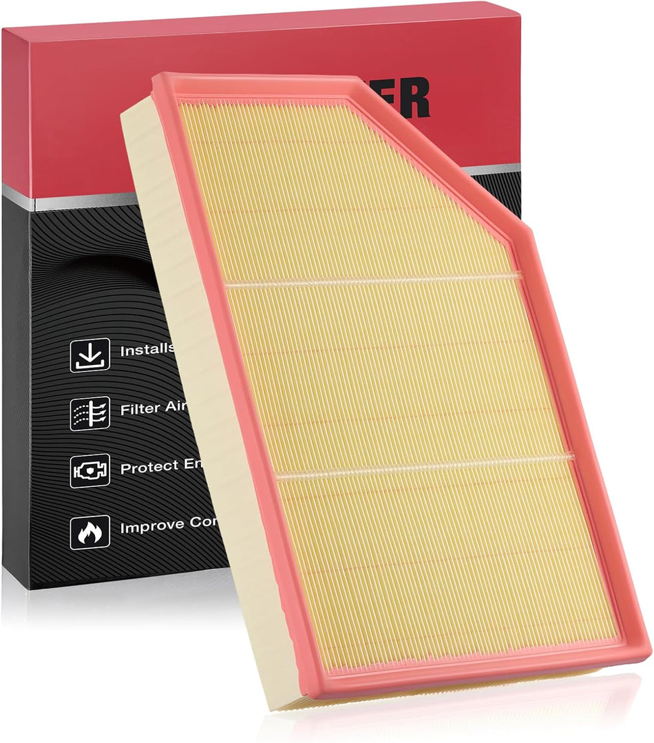 BDFHYK CA10498 Engine Air Filter Compatible with Volvo 2015-2018/ V60 S60, 2017-2018 S60 Cross Country/ V60 Cross Country, 2015-2016 S80/ XC70, 2015-2017 XC60, 2.0L l4, 2007-2010 S80 4.4L V8