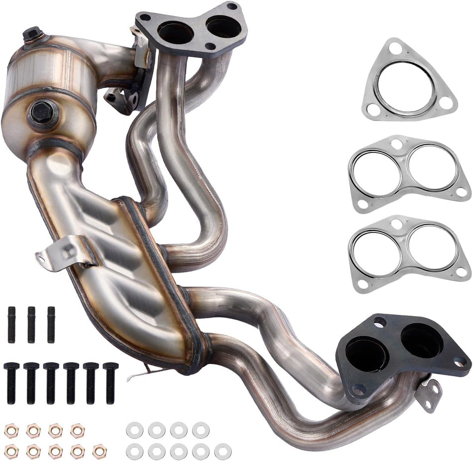 BDFHYK Exhaust Manifold Catalytic Converter with Gasket Kit Compatible with Subaru Impreza 13-16, Legacy 13-14, Crosstrek 16, Forester 11-16, Outback 13-14, H4 2.0L 2.5L, EPA Compliant, Replace 16689