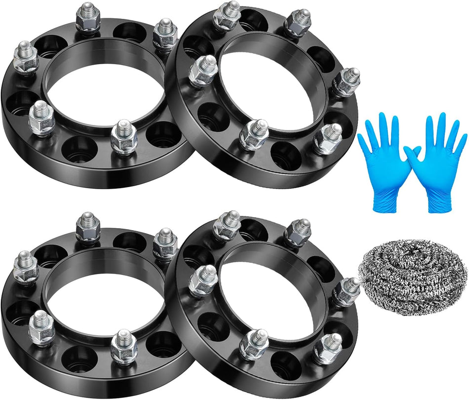 BDFHYK 6X5.5 Wheel Spacers 1 inch 6x139.7mm Hub Centric Wheel Spacer Set with M12x1.5 Studs 106mm Center Bore Compatible with Lexus GX470 GX460 4Runner FJ Cruiser Sequoia Tacoma Tundra, Set of 4