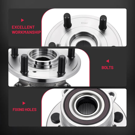 OE-style 513267 front wheel hub bearing assembly replacing HA590228 BR930720 and 44300-STX-A01