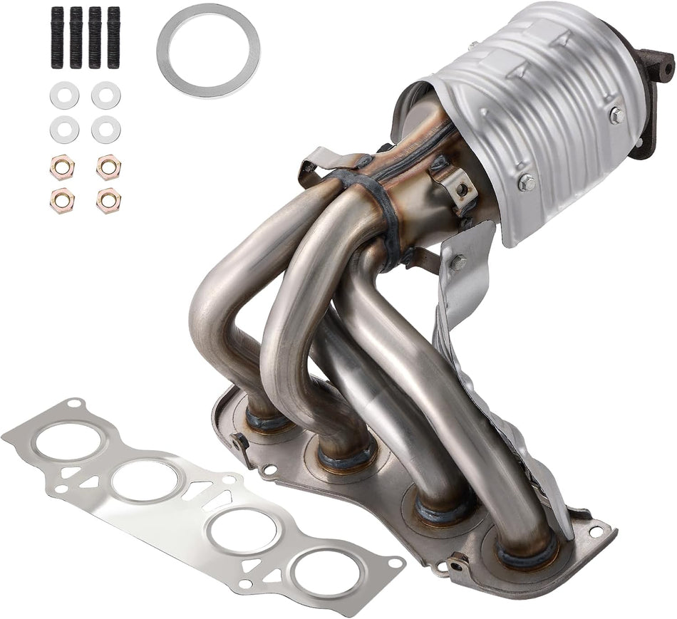 BDFHYK Exhaust Manifold Catalytic Converter with Gasket Kit Direct-Fit Compatible with Toyota Camry 07-09, Solara 06-08, L4 2.4L, EPA Compliant, Replace 641303, 674-044, 16498