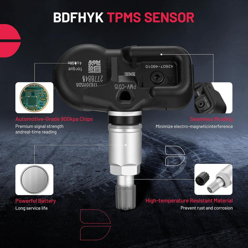 BDFHYK 315MHz TPMS Sensor for Lexus LC LS LX RX UX ES 2016-2020, Toyota Land Cruiser 2016-2020 - OE42607-48010 42607-0E020