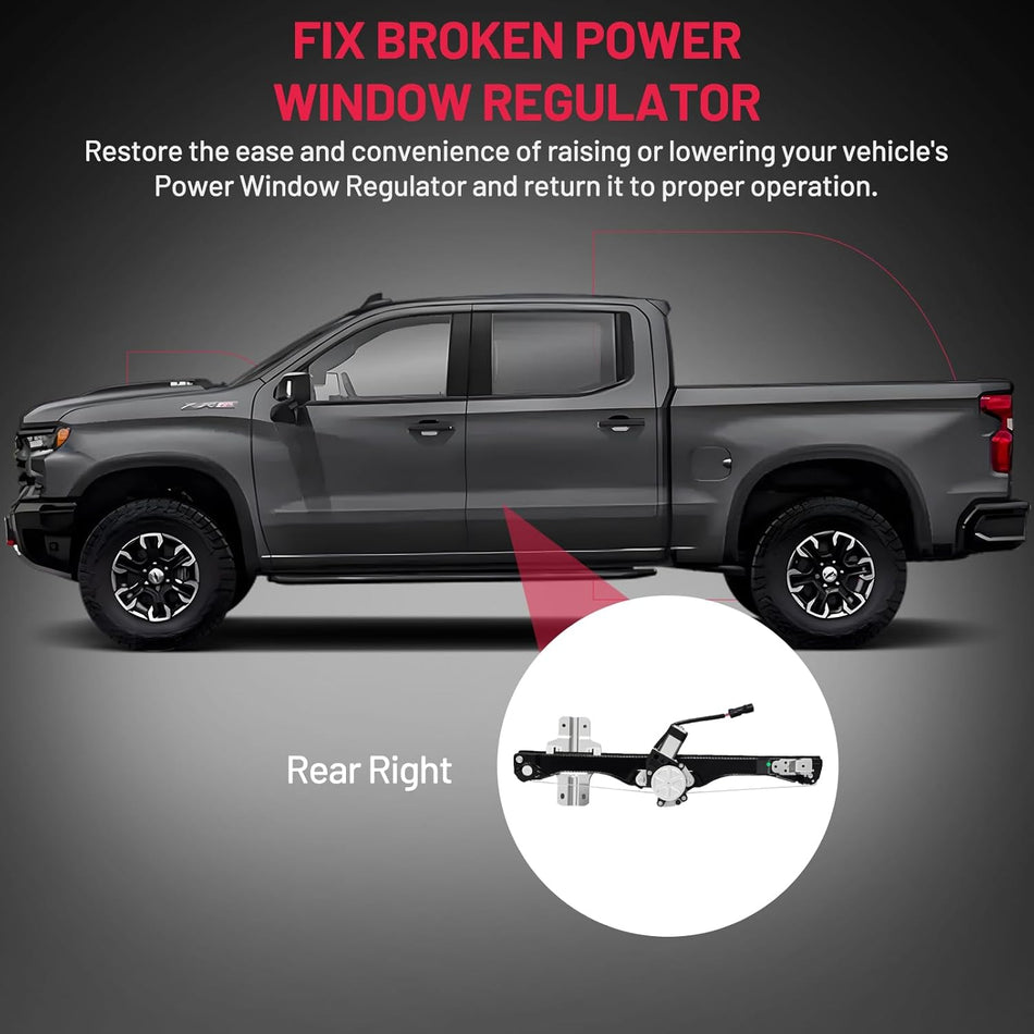 751-580 Power Window Regulator with Motor Rear Right replacement for GMC Acadia,Buick Enclave