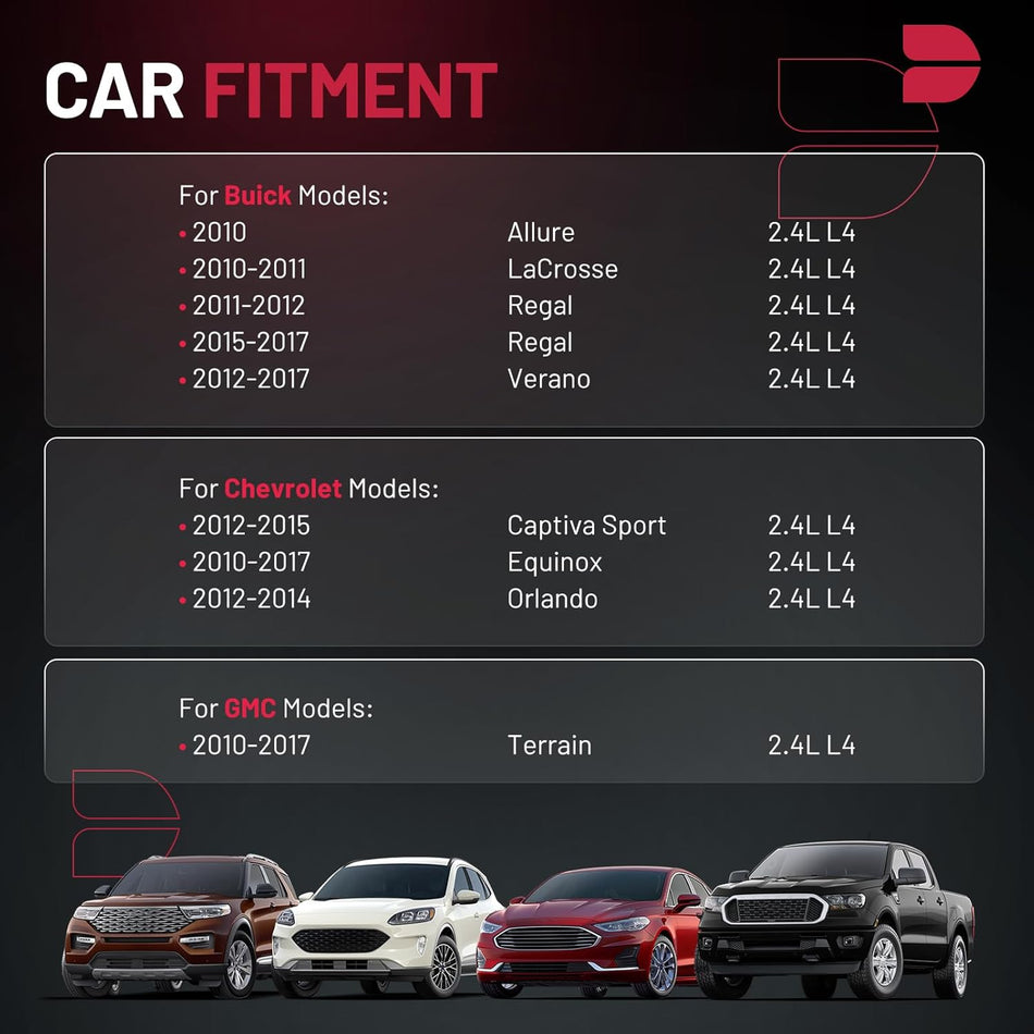 BDFHYK 2.4 Engine Timing Chain Kit with Tensioner Compatible with Buick Allure LaCrosse Regal Verano, Compatible with Chevy Equinox Captiva Sport, Compatible with GMC Terrain 2010-2017 2.4L L4 94201S