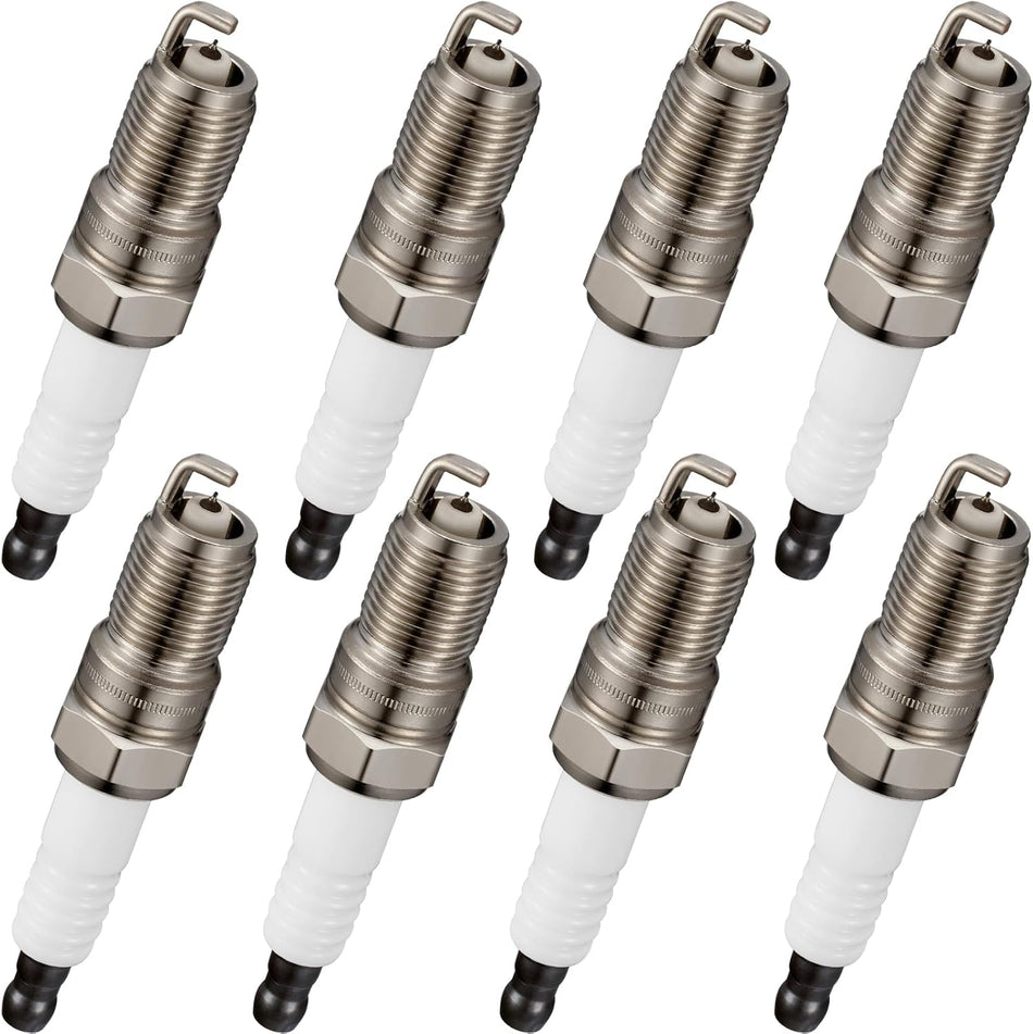 BDFHYK SP413 Iridium Spark Plugs Compatible with Lincoln Navigator for Mercury Mountaineer for Audi A6 A8 Quattro E-150 Explorer 4.0L 4.2L 4.6L 5.0L 5.4L V8 Engine Replacement for AGSF32N, Set of 8