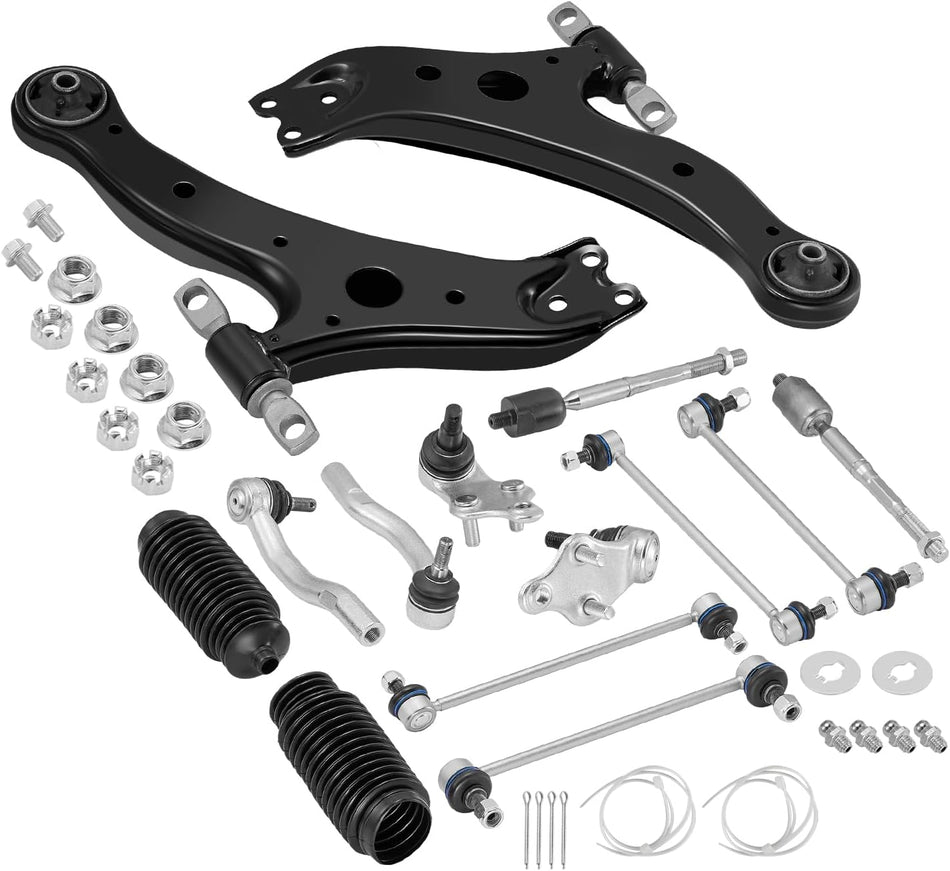 BDFHYK 14PCS Front Suspension Kit Control Arms with Ball Joint Sway Bar Compatible with Toyota Camry 2007-2011, USA Built Replace K620334, K620333, K500044, K500043