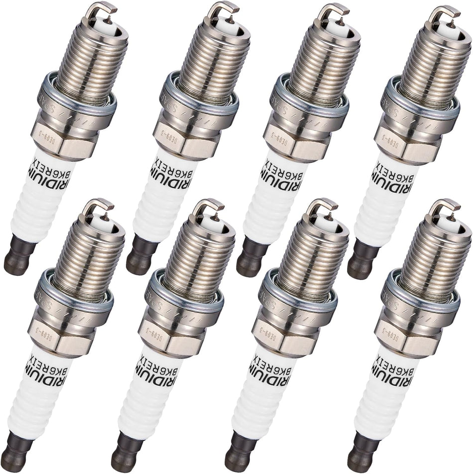 BDFHYK 6418 Iridium Spark Plugs Compatible with Porsche 911 C32 AMG 320i Pathfinder VW Passat CTS XC90 1.5L 3.5L 4.5L L4 V6 V8 Replacement for 3539 Set of 8