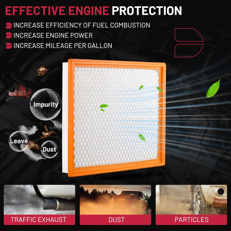 BDFHYK CA7440 Engine Air Filter and CF10553 Cabin Air Filter Compatible with Nissan Frontier NV1500 NV2500 NV3500 Pathfinder Xterra, Compatible with Suzuki Equator, 3 PCS