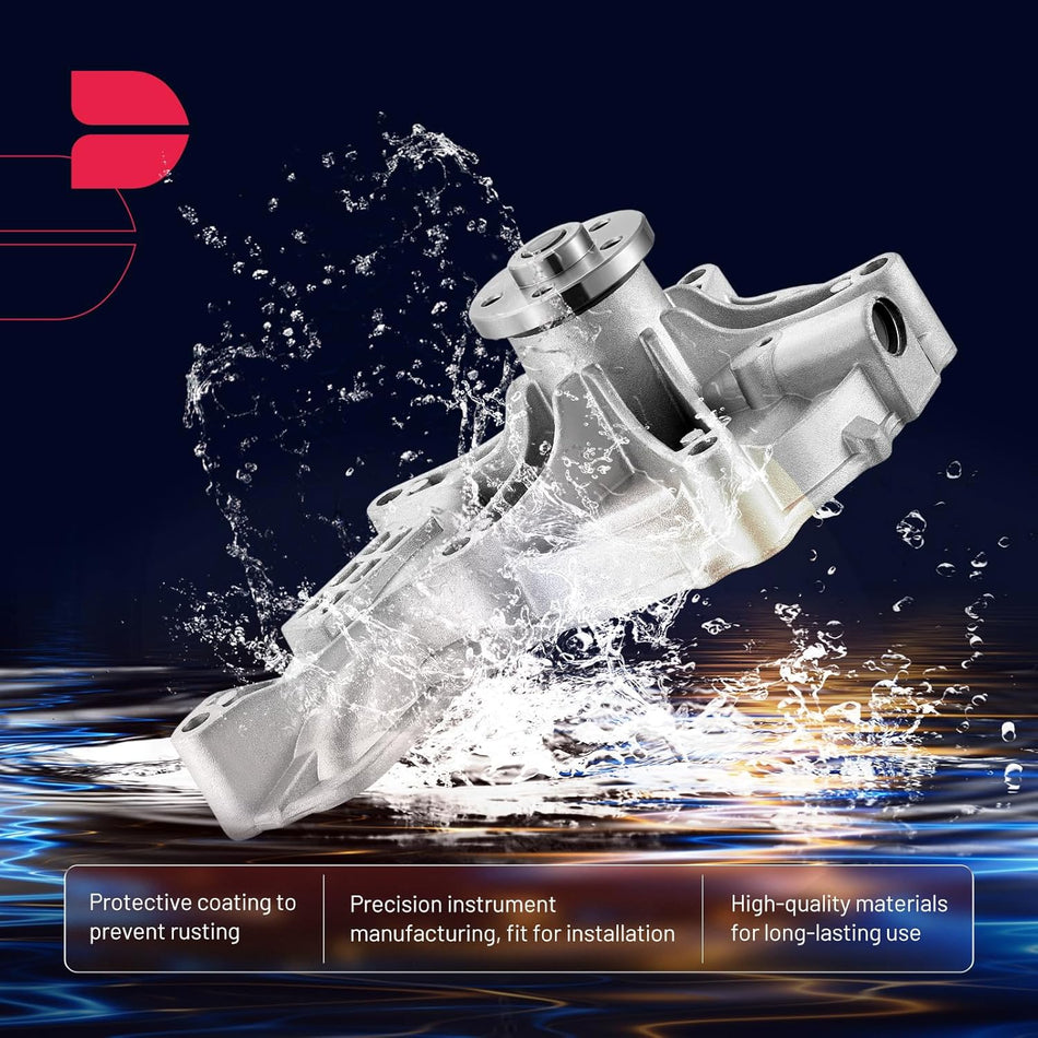 BDFHYK 43445HD Automotive Engine Water Pump Kit Compatible with Mack Anthem CHU CTP CXP CXU Granite GU7/8 LE LEU LR LR600 MRU TD700 TerraPro Titan For Volvo VAH VHD VNL 300/430/630/670/740/ VNR VNX VT